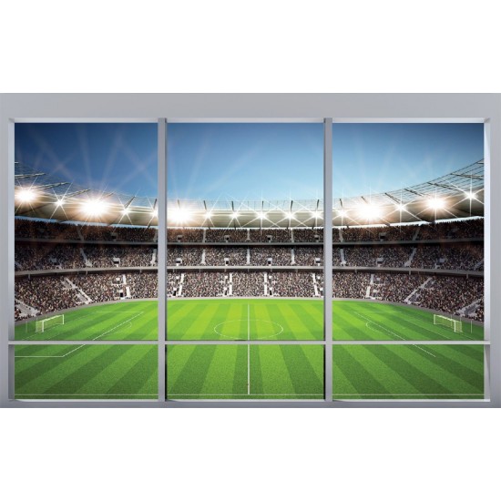Wallpapers mural Imitation window color stadium in 2 variants