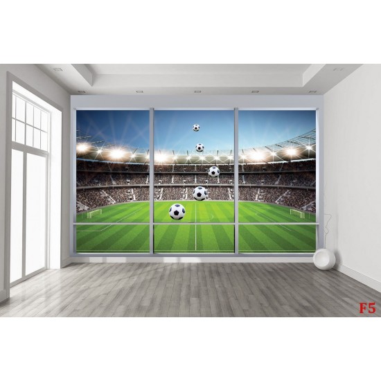 Wallpapers mural Imitation window color stadium in 2 variants