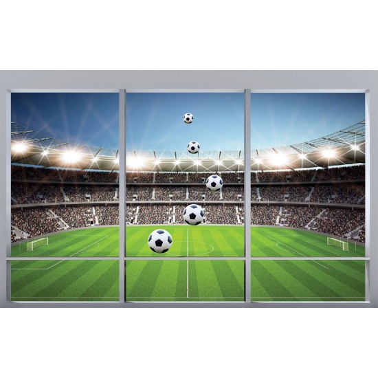 Wallpapers mural Imitation window color stadium in 2 variants
