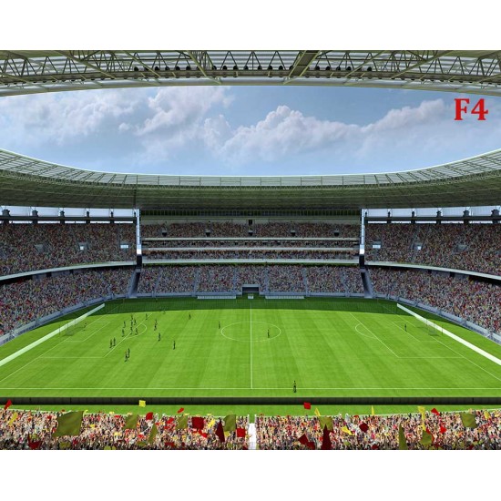 Photo mural large sunny stadium with flags