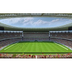 Photo mural large sunny stadium with flags Photo mural large sunny stadium with flags