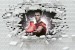 Photo wallpaper broken wall with Ronaldo