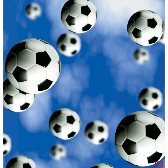 Wallpapers mural football balls in blue background Wallpapers mural football balls in blue background