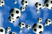 Wallpapers mural football balls in blue background