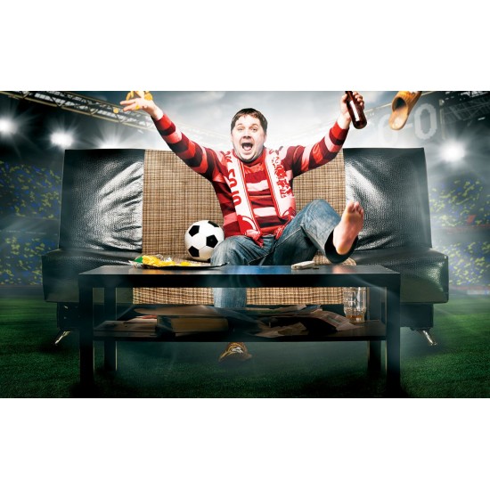 Wallpapers mural football fan in red