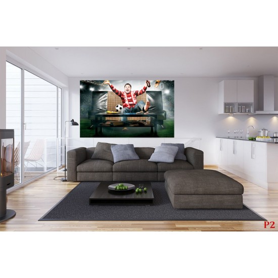 Wallpapers mural football fan in red
