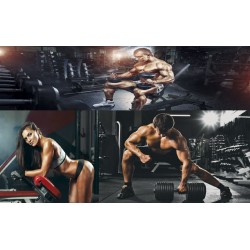 Wall murals model for fitness collage Wall murals model for fitness collage
