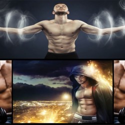Wall murals collage for men's fitness