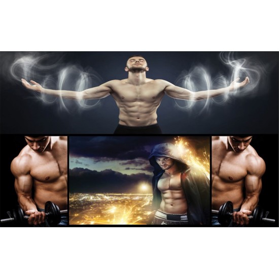 Wall murals collage for men's fitness Wall murals collage for men's fitness