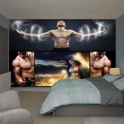 Wall murals collage for men's fitness