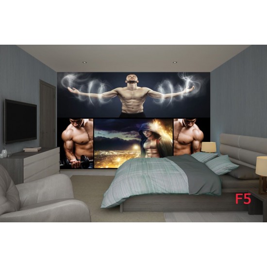 Wall murals collage for men's fitness Wall murals collage for men's fitness