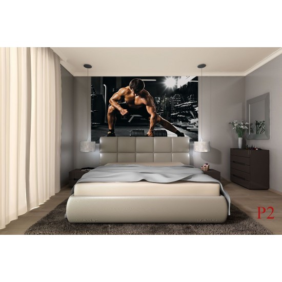 Wallpapers mural man at the gym Wallpapers mural man at the gym