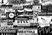Wall murals Restaurant signs in black and white