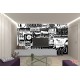 Wall murals Restaurant signs in black and white Wall murals Restaurant signs in black and white
