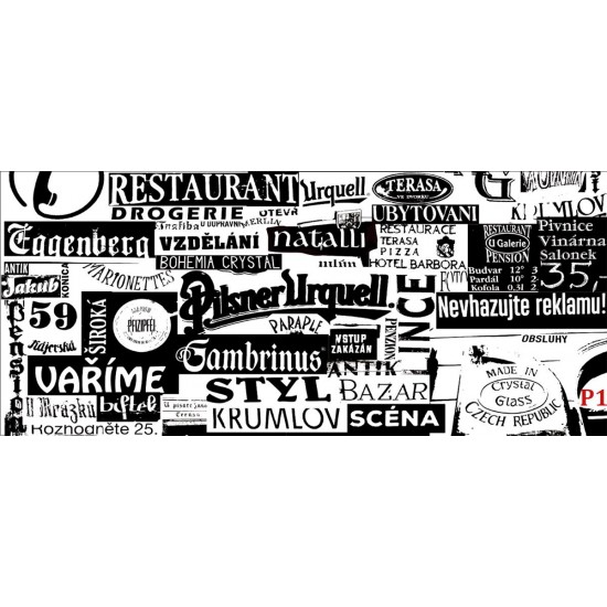 Wall murals Restaurant signs in black and white Wall murals Restaurant signs in black and white