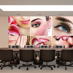 Wall murals fashion collage of beauty salons