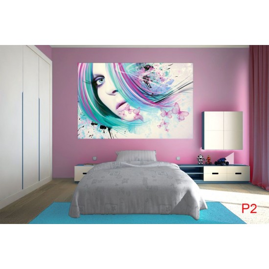 Wall murals art woman artistic model with butterflies Wall murals art woman artistic model with butterflies