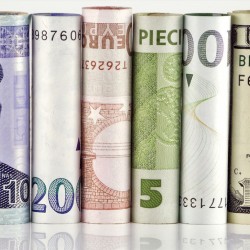 Wall murals of money
