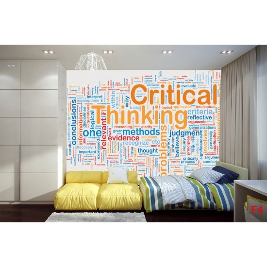Wall murals wall with different inscription in 2 colors