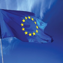 Wall murals European flag in blue