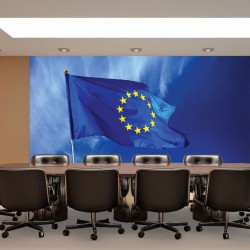 Wall murals European flag in blue