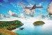 Wallpapers beautiful islands with a plane