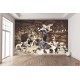 Photo mural woman background pattern of hunting trophies Photo mural woman background pattern of hunting trophies