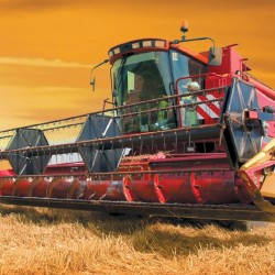 Wall mural harvester in the field