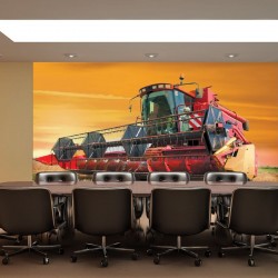 Wall mural harvester in the field