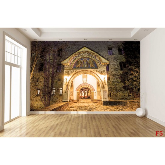 Wallpapers mural Rila monastery central entrance Wallpapers mural Rila monastery central entrance