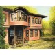 Wall mural painting of an old house in Plovdiv Wall mural painting of an old house in Plovdiv