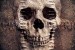 Wallpapers skull with textile stitches
