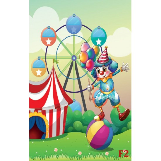 Photo mural Children's circus and clown