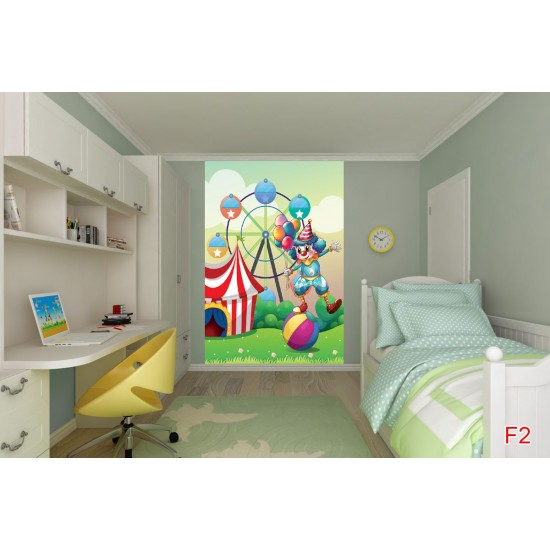 Photo mural Children's circus and clown