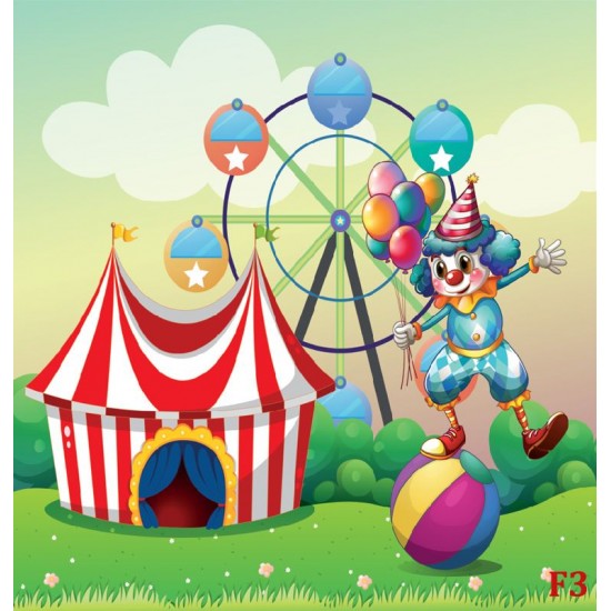 Photo mural Children's circus and clown