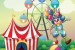 Photo mural Children's circus and clown