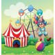 Photo mural Children's circus and clown