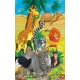 Photo mural children animals  African giraffe and other