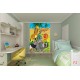 Photo mural children animals  African giraffe and other