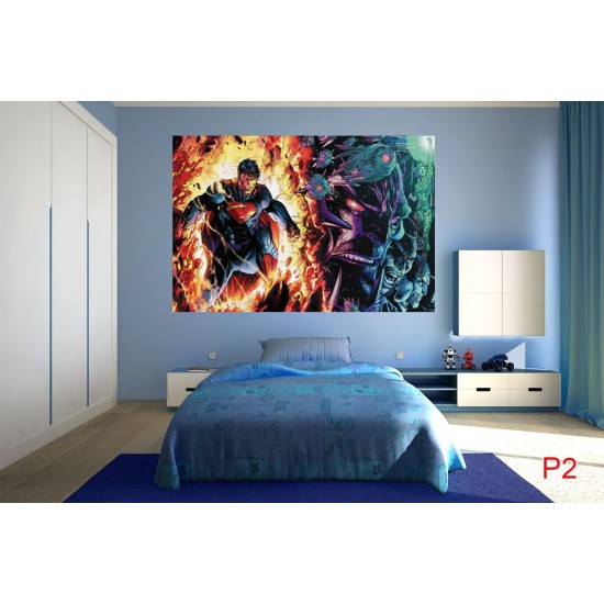 Wallpapers mural children model with Superman