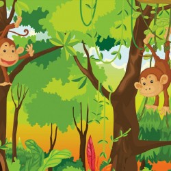 Wallpapers mural monkeys in the jungle