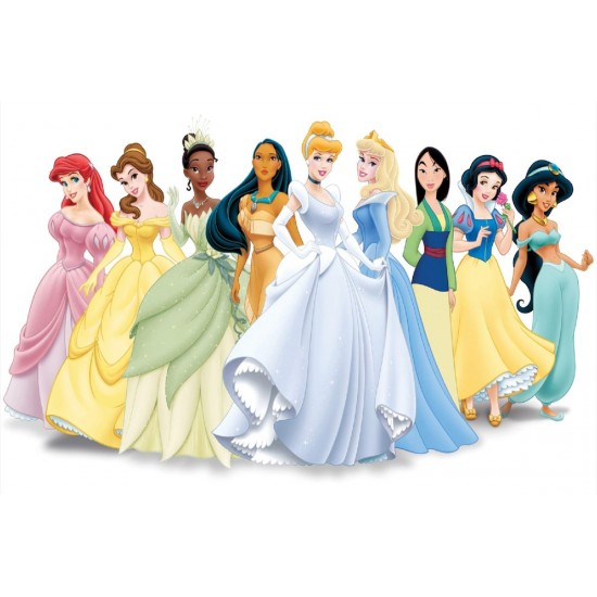 Wallpapers mural children model with Disney's princess Wallpapers mural children model with Disney's princess