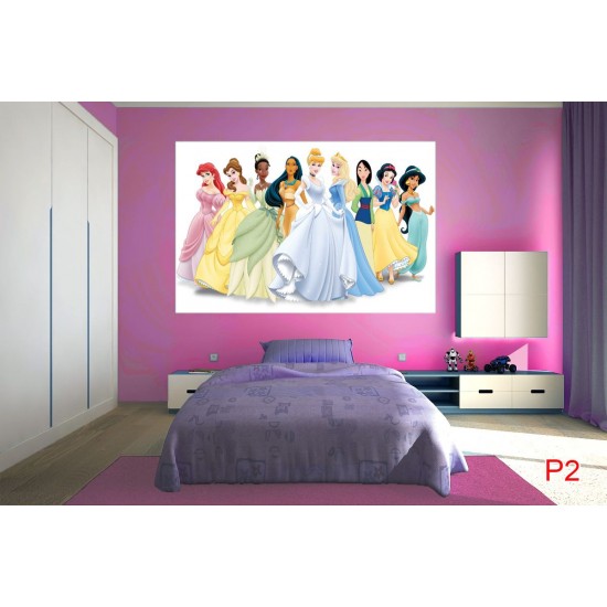 Wallpapers mural children model with Disney's princess Wallpapers mural children model with Disney's princess