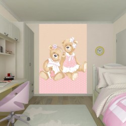 Wallpapers mural Bears painted in 2 colors Wallpapers mural Bears painted in 2 colors