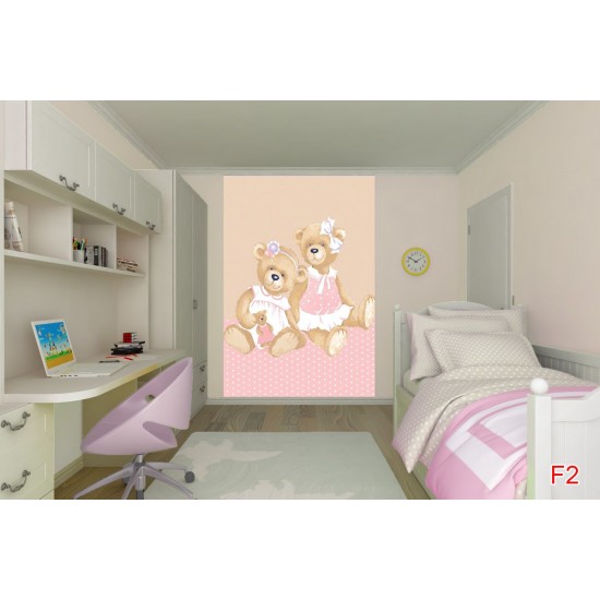 Wallpapers mural Bears painted in 2 colors Wallpapers mural Bears painted in 2 colors