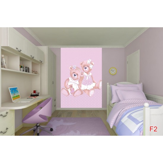 Wallpapers mural Bears painted in 2 colors Wallpapers mural Bears painted in 2 colors