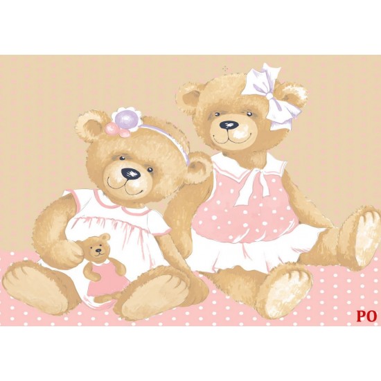 Wallpapers mural Bears painted in 2 colors Wallpapers mural Bears painted in 2 colors