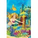 Photo mural the little mermaid and a castle Photo mural the little mermaid and a castle