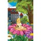 Wallpapers mural little girl in a big pink flower