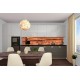 Photo mural for a kitchen print bridge in orange
